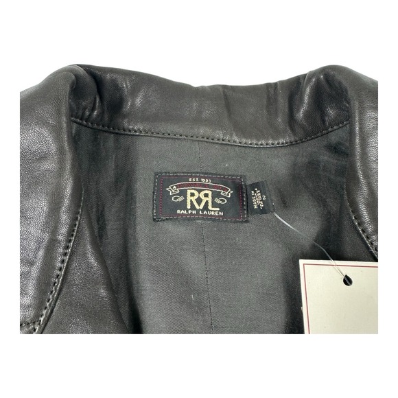 RRL Ralph Lauren Cowhide Women's Metal Button Fringe Western Jacket Size 2 NWT - Picture 3 of 10